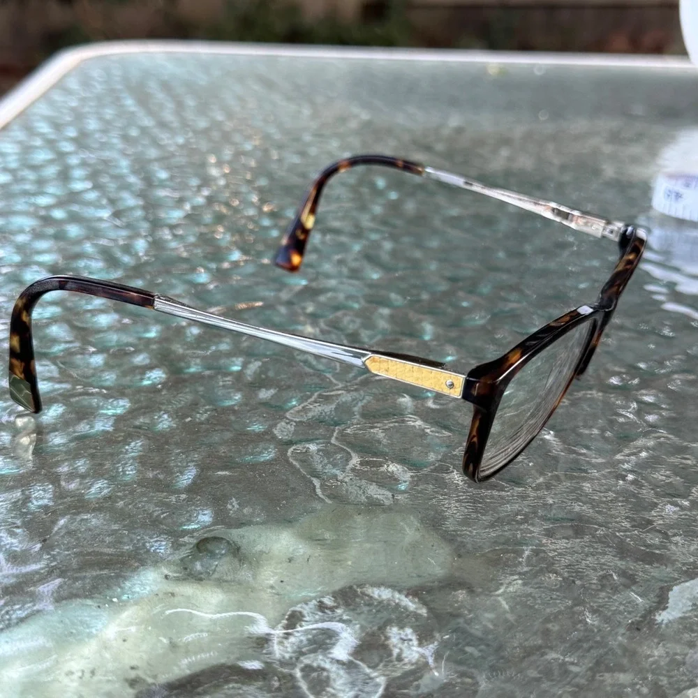 Furla Zizi VU4950KN Tortoise Shell Eyeglasses Frames Yellow Accent Chic Boho